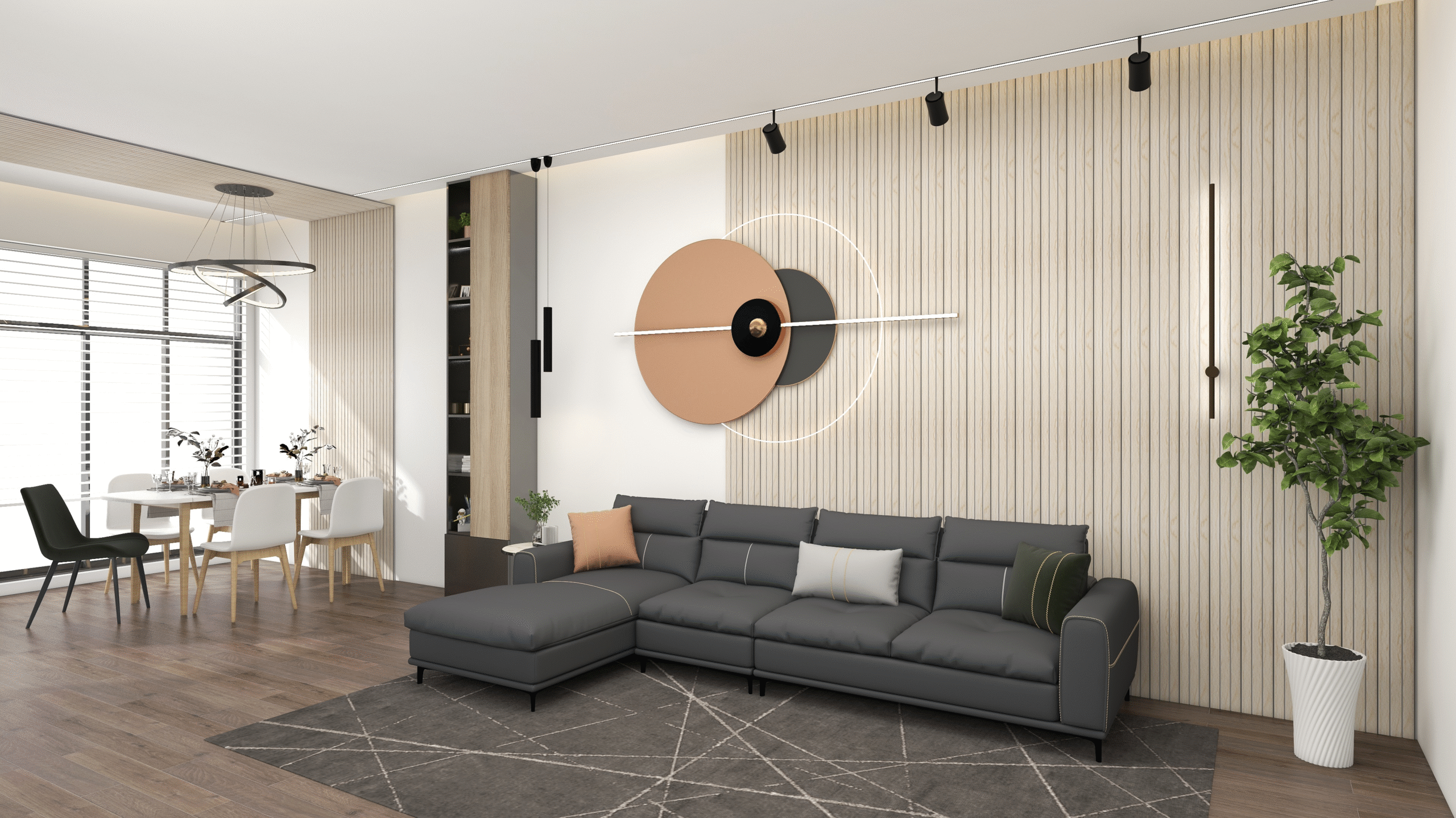 panou riflaj decorativ 3D PS duropolimer 0,31 m2 JC1159-D-0211