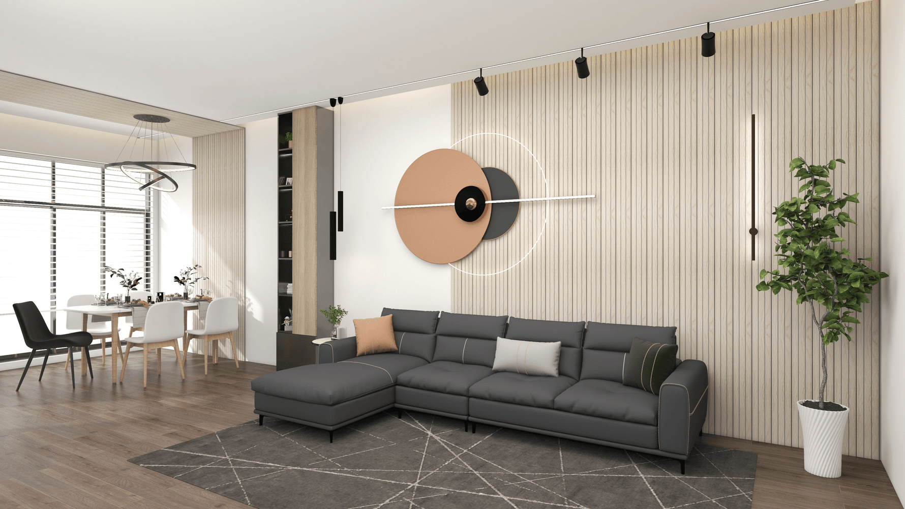 panou riflaj decorativ 3D PS duropolimer 0,31 m2 JC1159-D-0211