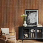 Panou Riflaj Decorativ 3D MDF JM1073-MBW-WDT31, 280 × 12 × 1.2 cm