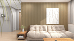 panou riflaj MDF acustic decorativ 26WV  1.68 m2 2800x600x18 mm