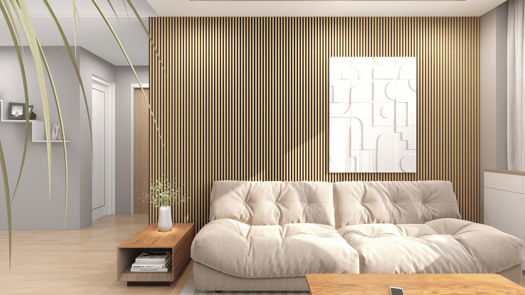 panou riflaj MDF acustic decorativ 26WV  1.68 m2 2800x600x18 mm