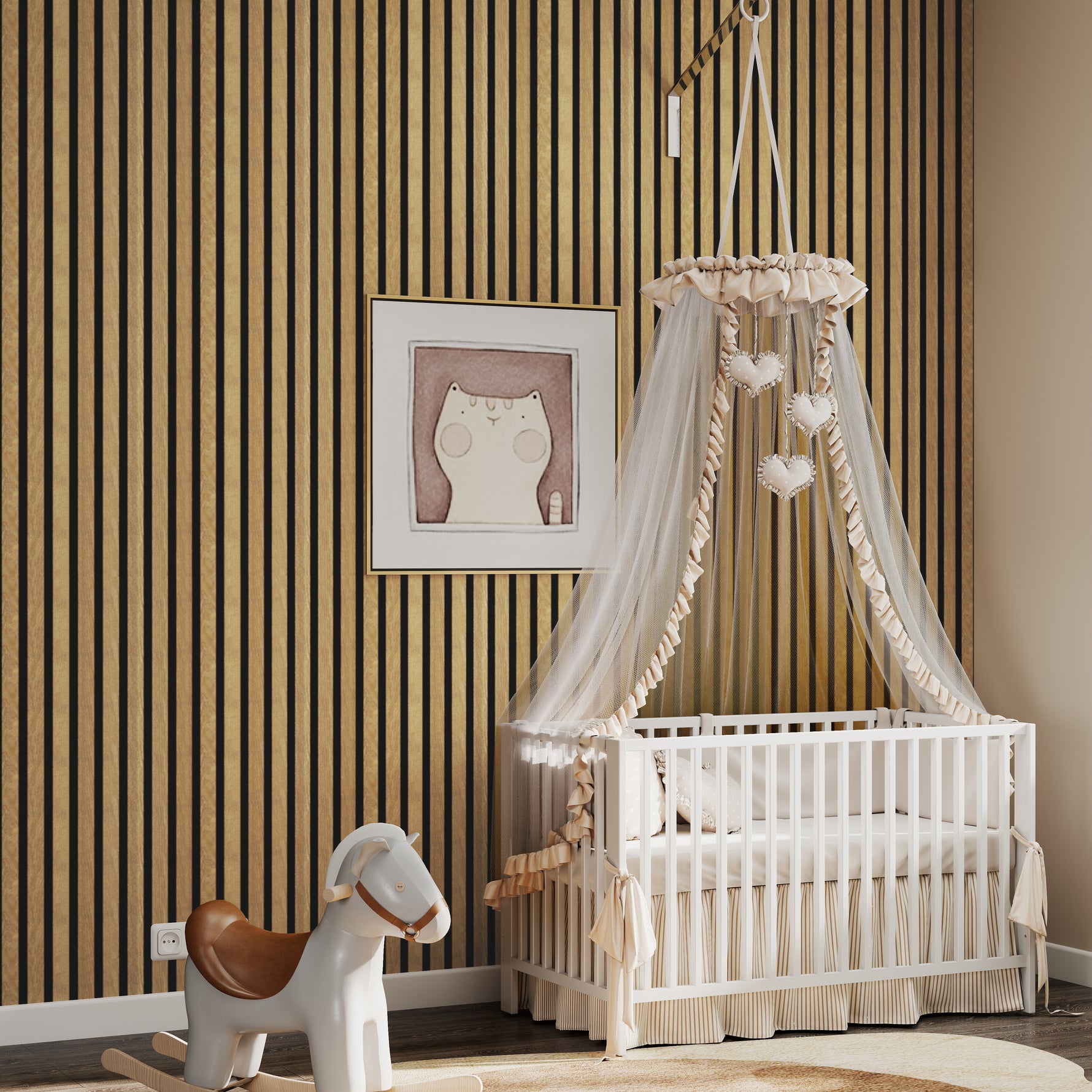 Panou Decorativ MDF JM1372-MBW-H31, 280 × 60 × 1.8 cm