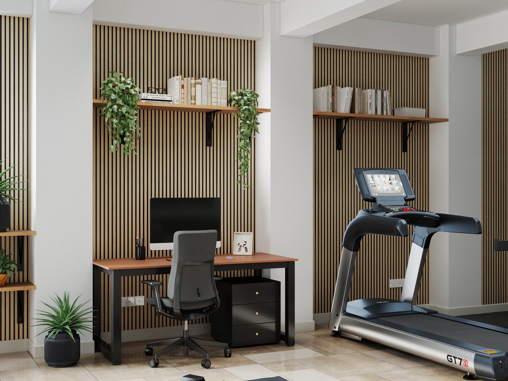 Panou Riflaj Decorativ MDF JM1372-MBW-30WV, 280 × 60 × 1.8 cm