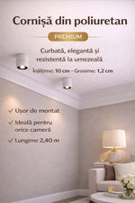 Cornișă din poliuretan PREMIUM 10x240x1,2cm