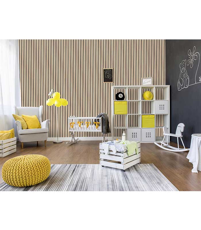panou riflaj MDF acustic decorativ 1.68m2 30WV 2800x600x18 mm